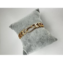 Bronz Oval Taşlı Bileklik 